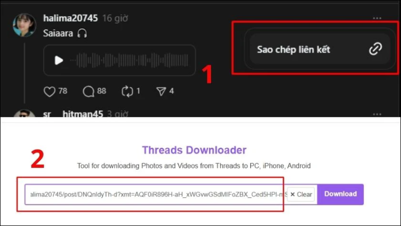 Chọn chia sẻ (Share) rồi sao chép liên kết (Copy link)