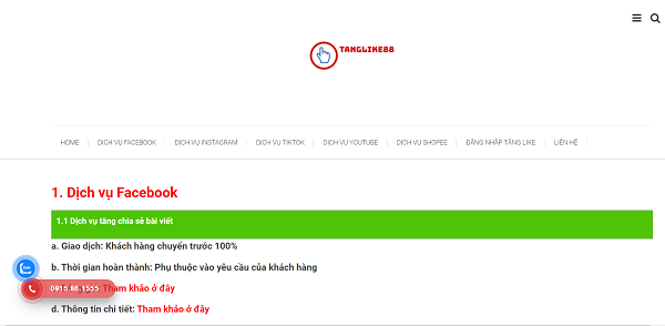 Truy cập vào website tanglike88.com để tăng like kênh Tiktok của mình